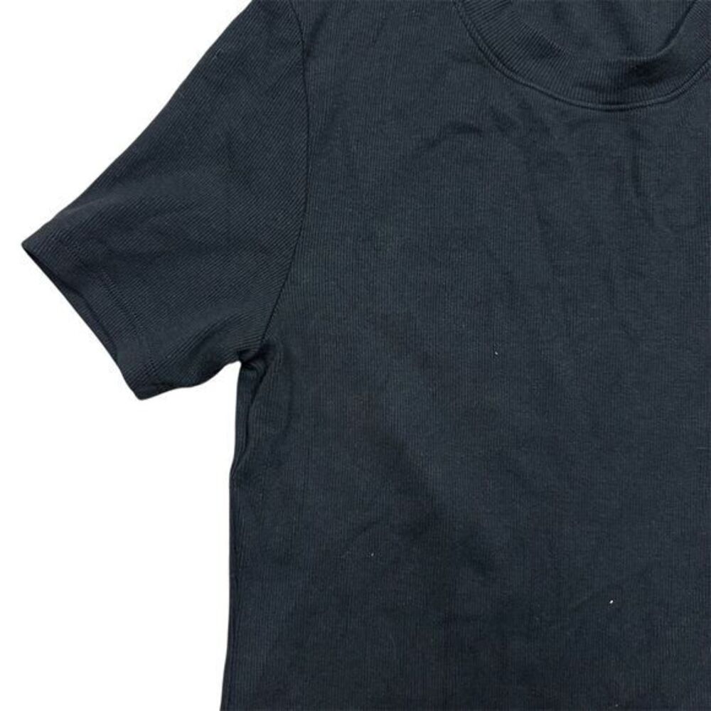 NWOT American Giant Women's Luxe Rib Crew Tee Black Basic Size S Casual - Picture 3 of 7